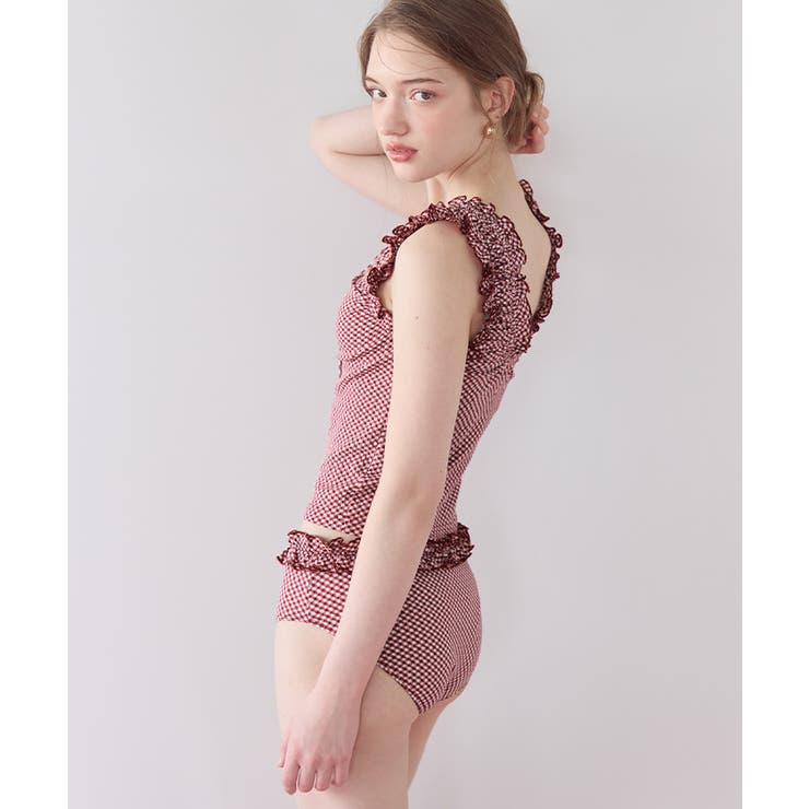 チェック柄フリルタンクトップビキニ/水着【SEADRESS シードレス】 | titivate | 詳細画像12 