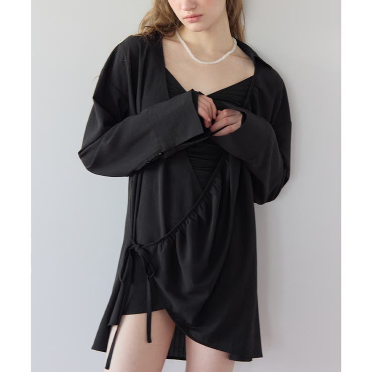 カシュクールギャザーオーバーサイズシャツ ラッシュガード【SEADRESS シー… | titivate | 詳細画像12 