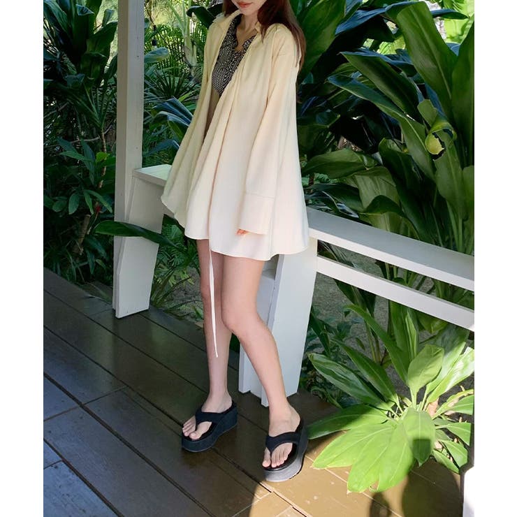 カシュクールギャザーオーバーサイズシャツ ラッシュガード【SEADRESS シー… | titivate | 詳細画像16 