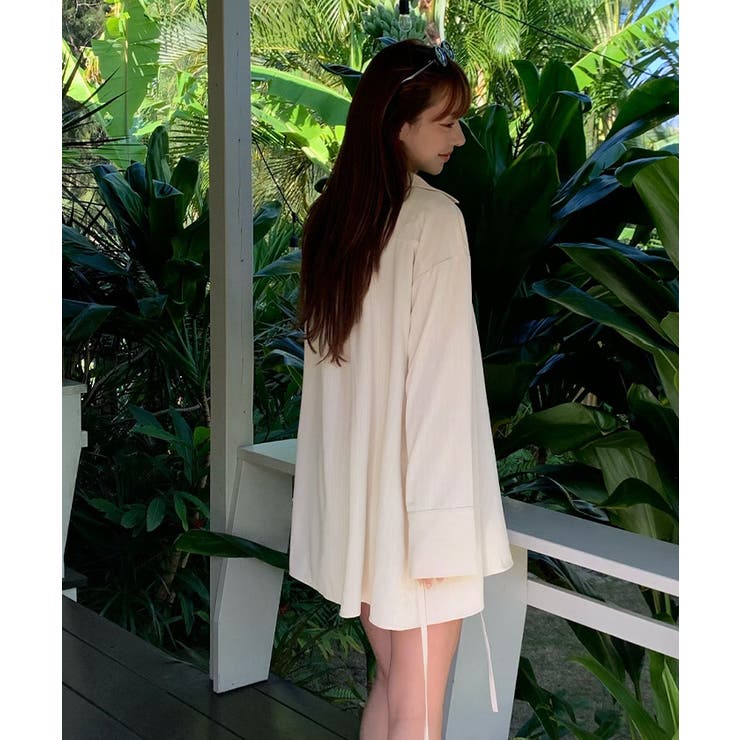 カシュクールギャザーオーバーサイズシャツ ラッシュガード【SEADRESS シー… | titivate | 詳細画像17 