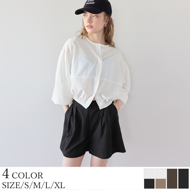 2点セット ノーカラーボリュームブルゾンラッシュガード×ショートパンツ【SEAD… | titivate | 詳細画像1 