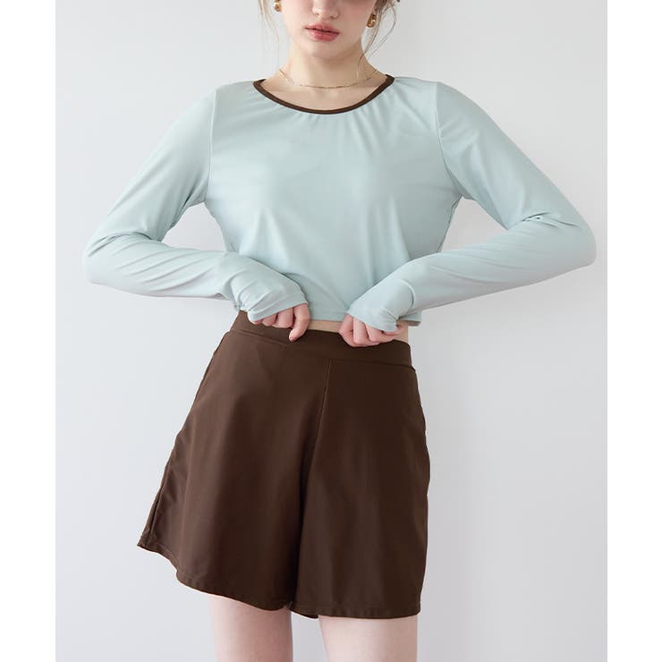 3点セット パイピング長袖ビキニ×ショートパンツ 水着【SEADRESS | titivate | 詳細画像21 