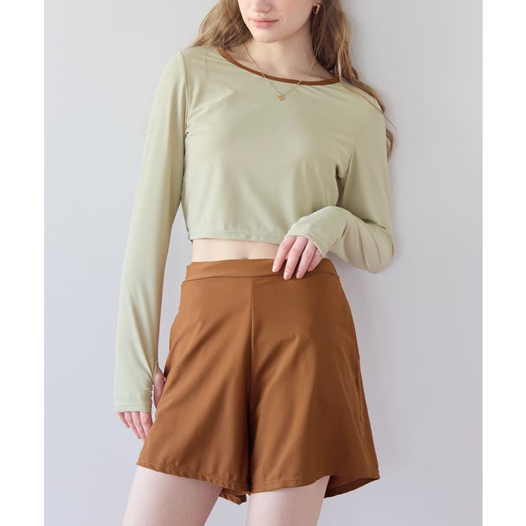 3点セット パイピング長袖ビキニ×ショートパンツ 水着【SEADRESS | titivate | 詳細画像22 