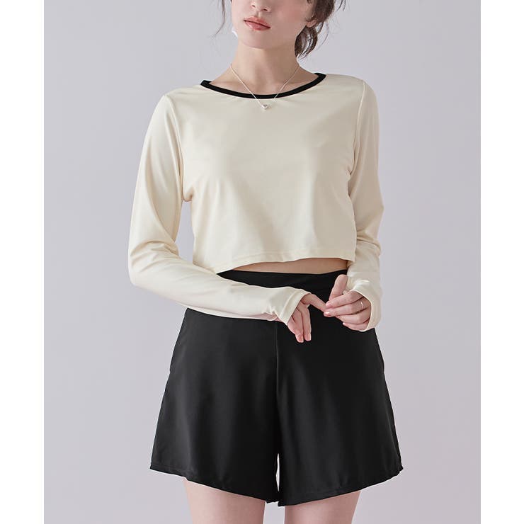 3点セット パイピング長袖ビキニ×ショートパンツ 水着【SEADRESS | titivate | 詳細画像23 