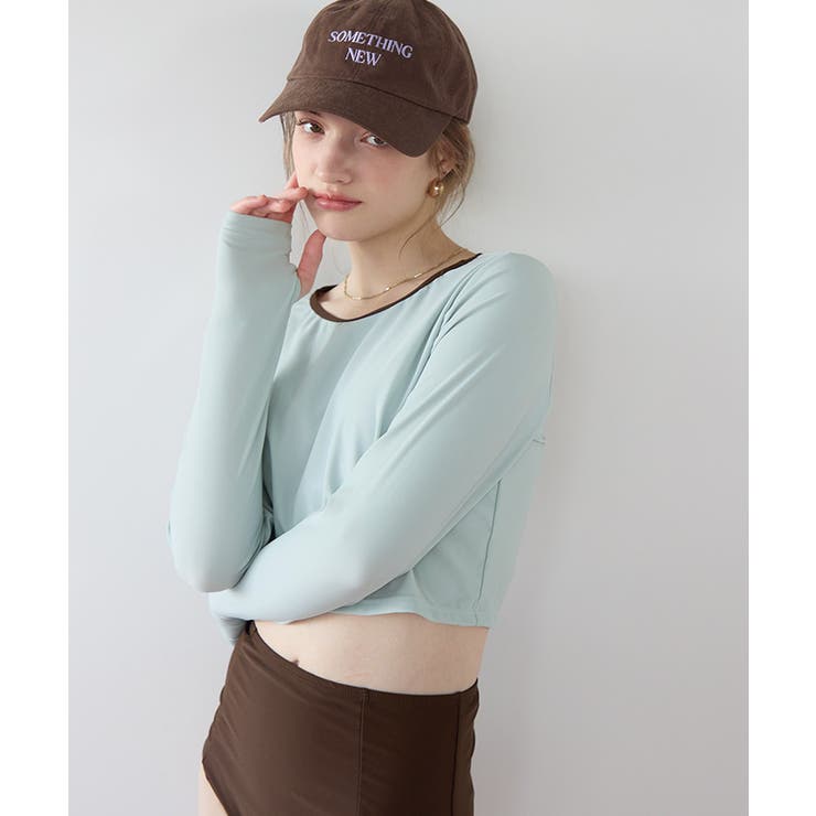 3点セット パイピング長袖ビキニ×ショートパンツ 水着【SEADRESS | titivate | 詳細画像2 