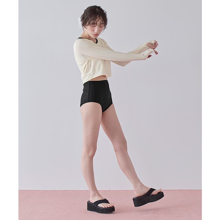 3点セット パイピング長袖ビキニ×ショートパンツ 水着【SEADRESS | titivate | 詳細画像4 