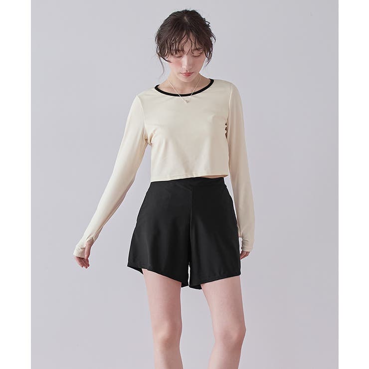 3点セット パイピング長袖ビキニ×ショートパンツ 水着【SEADRESS | titivate | 詳細画像6 