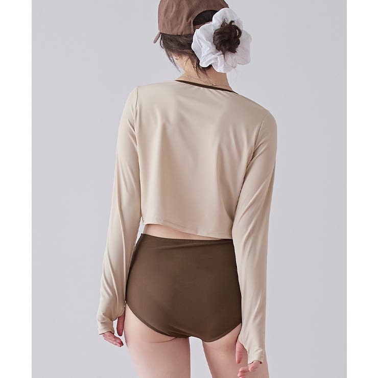 3点セット パイピング長袖ビキニ×ショートパンツ 水着【SEADRESS | titivate | 詳細画像9 