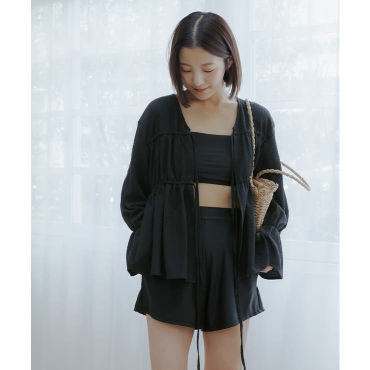 4点セット ティアードラッシュガード×ビキニ 水着【SEADRESS | titivate | 詳細画像8 