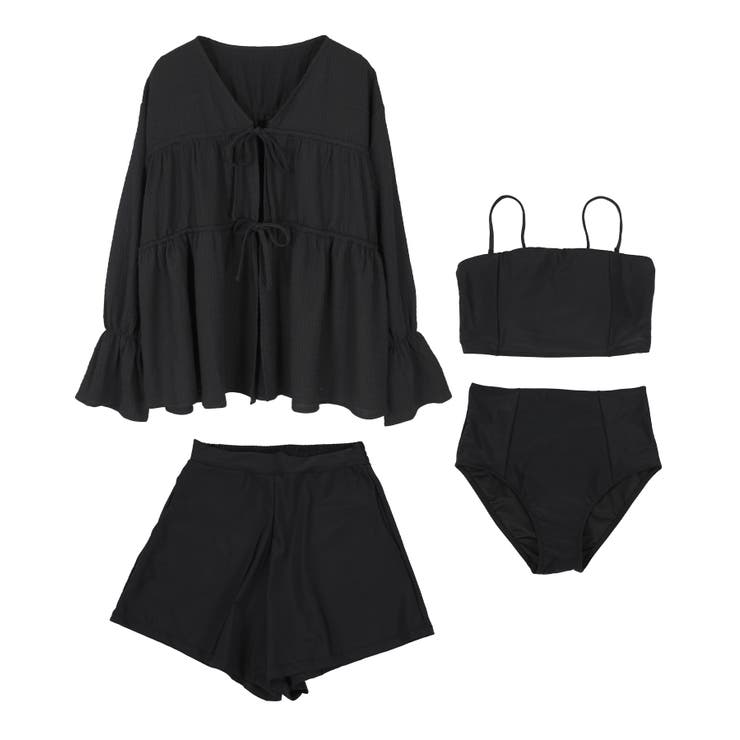 4点セット ティアードラッシュガード×ビキニ 水着【SEADRESS | titivate | 詳細画像20 