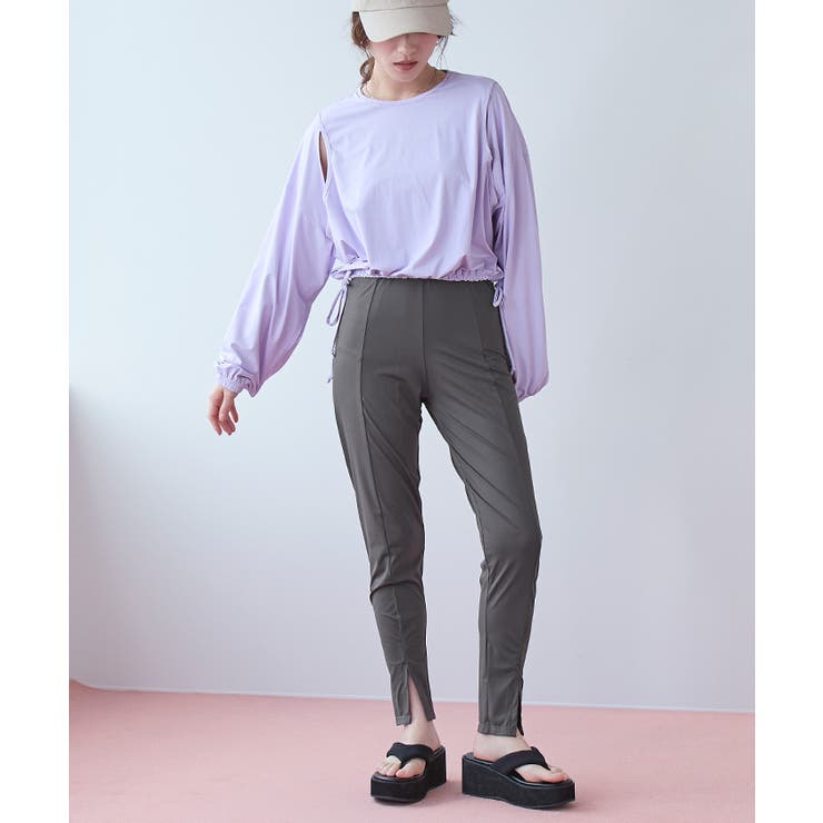 センタースリットデザインレギンス ラッシュガード【SEADRESS シードレス】 | titivate | 詳細画像3 