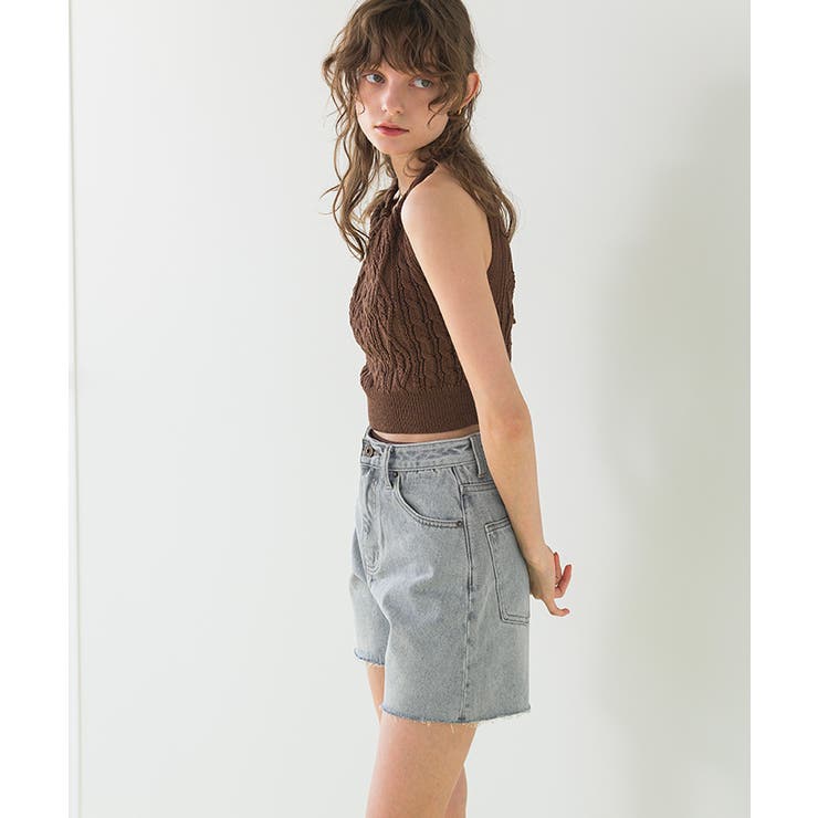 ハイウエストデニムショートパンツ【SEADRESS シードレス】[品番