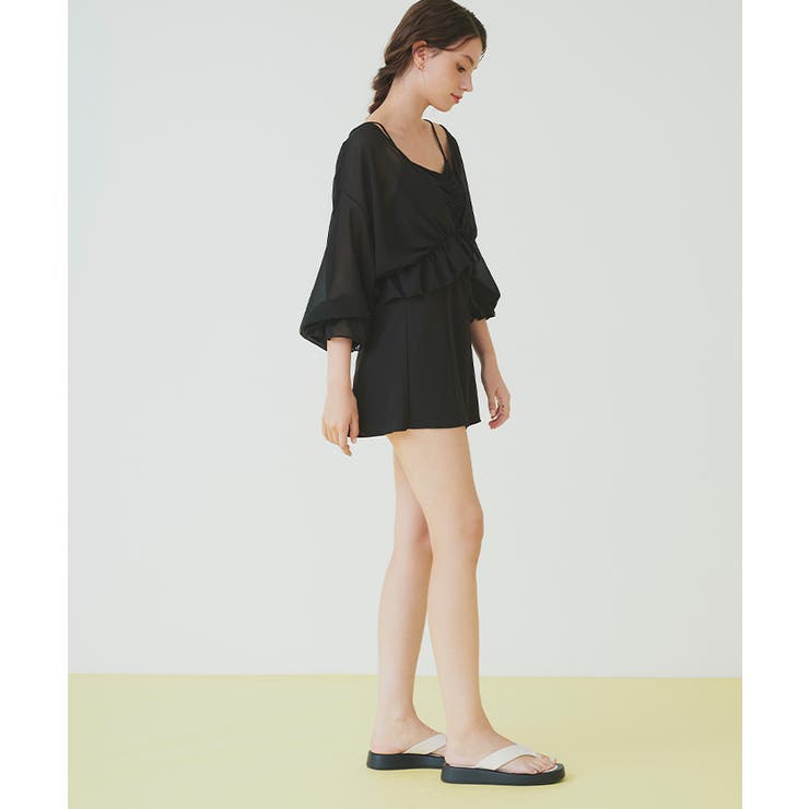 ハイウエストシンプルショートパンツ/水着【SEADRESS シードレス