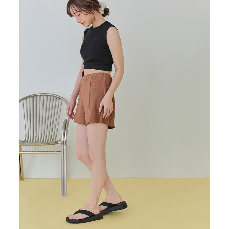 ハイウエストシンプルショートパンツ/水着【SEADRESS シードレス