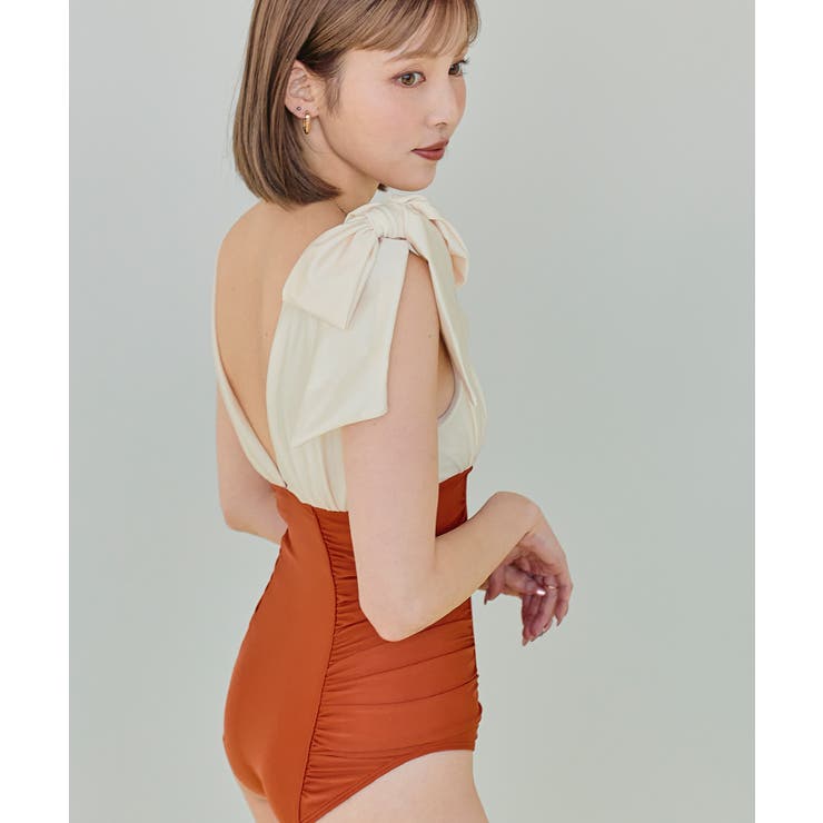 深Vネックシンプルワンピース/水着【SEADRESS シードレス】[品番
