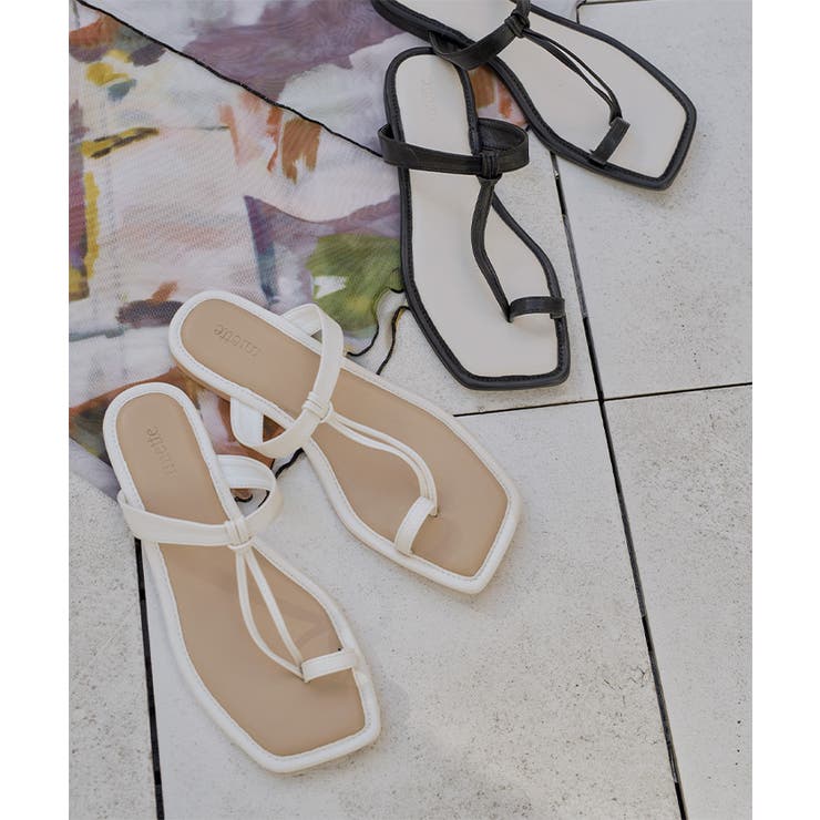 スクエアトゥセンターラインデザインサンダル【miette ミエット】 | titivate | 詳細画像13 