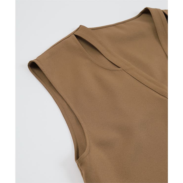 フロントジップVネックロングジレ【miette ミエット】 | titivate | 詳細画像5 