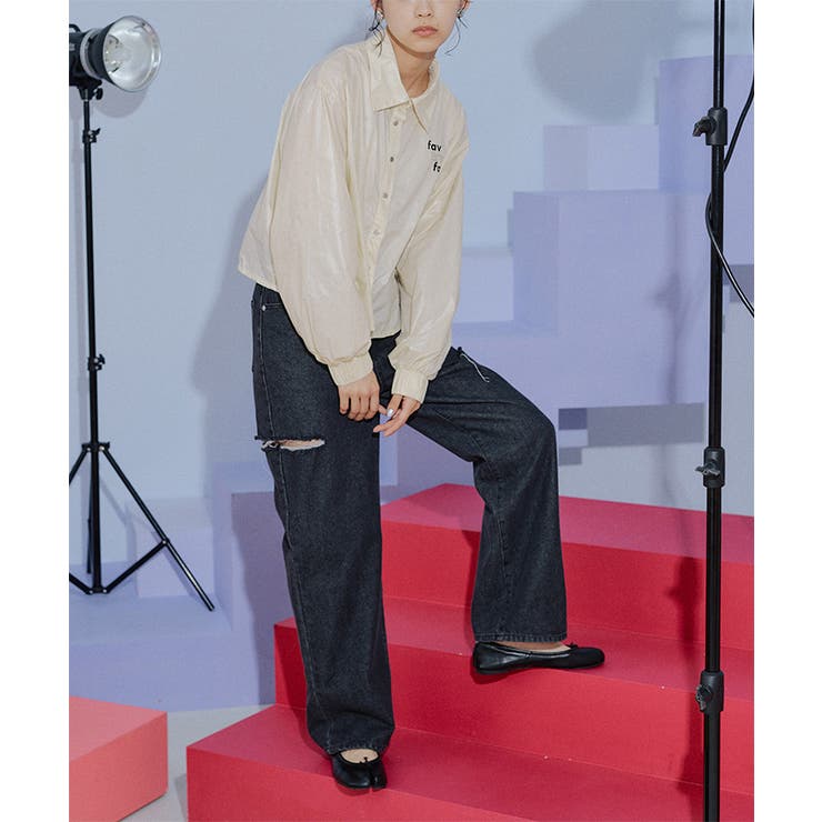 favプリントナイロンショートシャツ【miette ミエット】 | titivate | 詳細画像14 