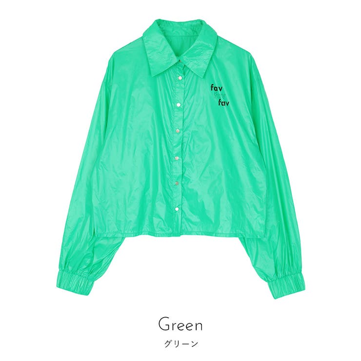 favプリントナイロンショートシャツ【miette ミエット】 | titivate | 詳細画像3 