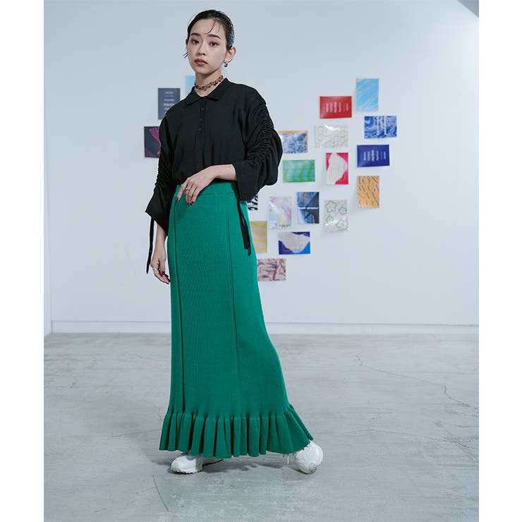 シャーリングスリーブ襟付きニット【miette ミエット】 | titivate | 詳細画像13 