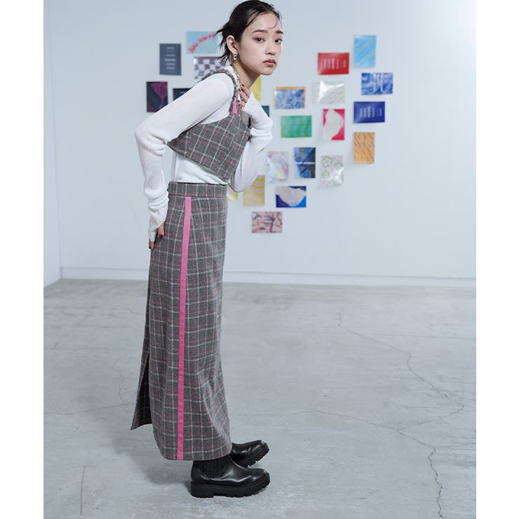 チェック柄フリンジビスチェ【miette ミエット】 | titivate | 詳細画像8 