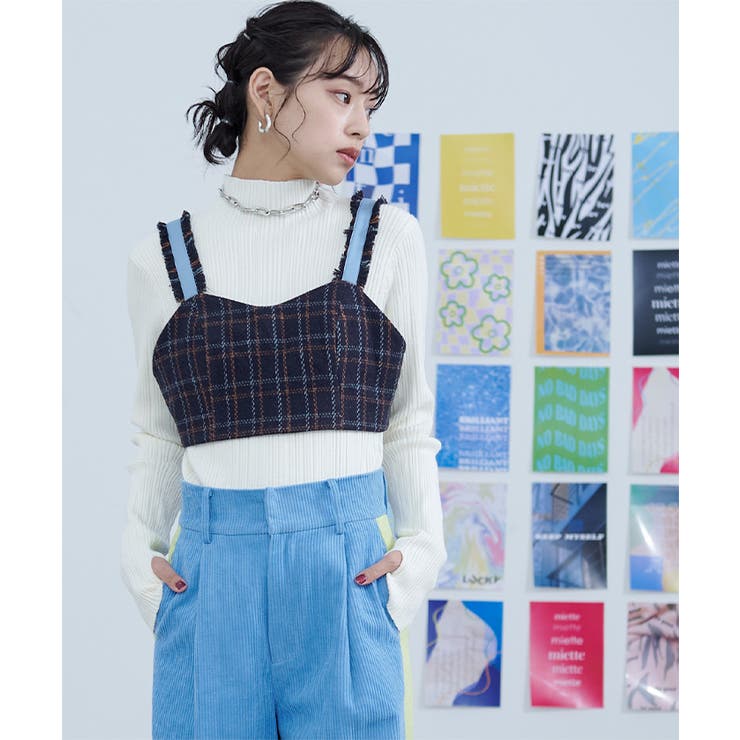 チェック柄フリンジビスチェ【miette ミエット】 | titivate | 詳細画像10 