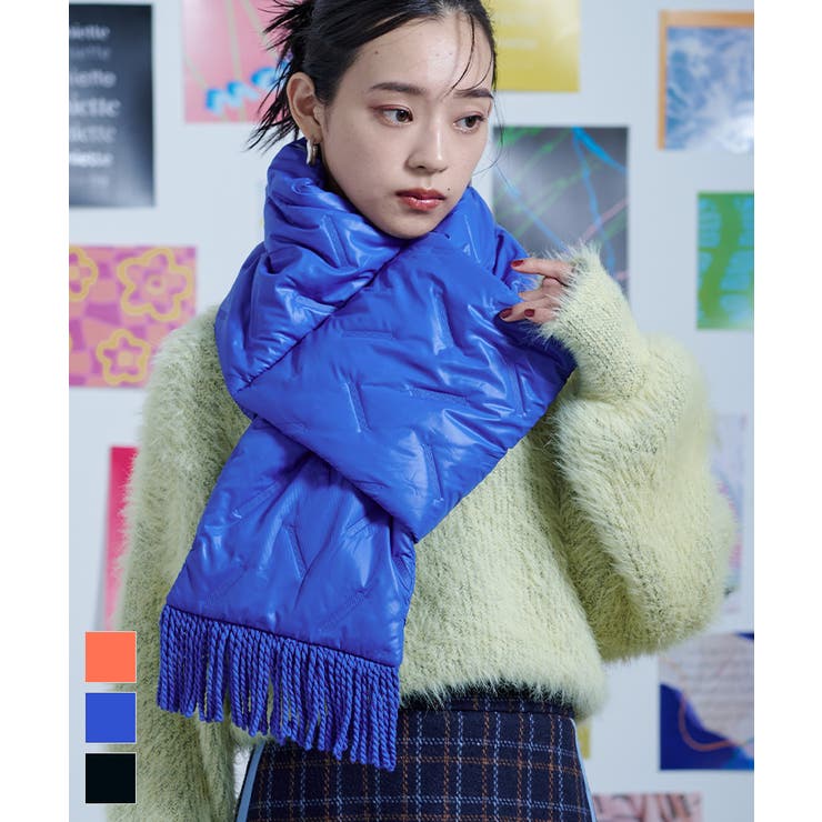 キルティングフリンジマフラー【miette ミエット】 | titivate | 詳細画像1 