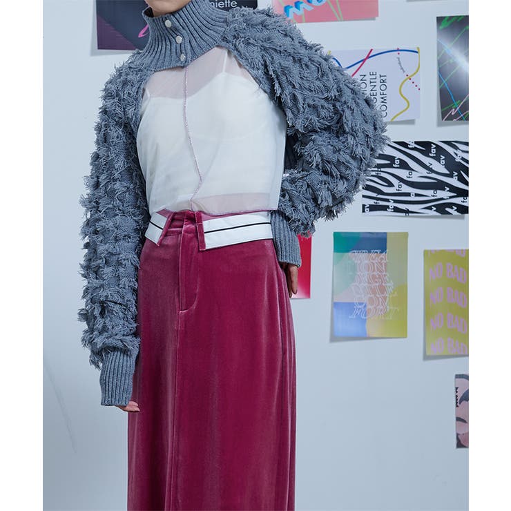 ウエスト折り返しマーベルトベロアスカート【miette ミエット】 | titivate | 詳細画像11 