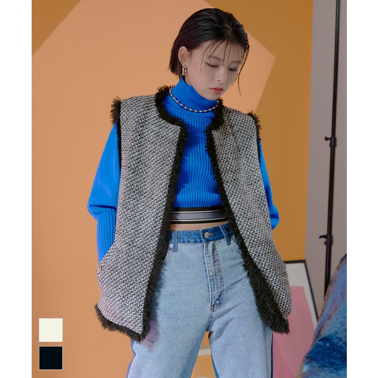 リバーシブルファーベスト【miette ミエット】 | titivate | 詳細画像1 