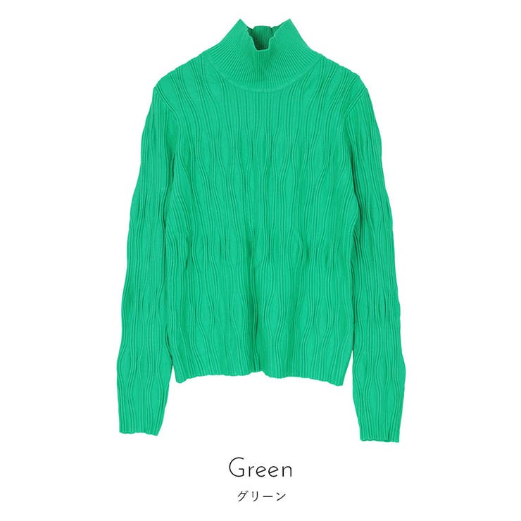 ウェーブラインハイネックニット【miette ミエット】 | titivate | 詳細画像3 