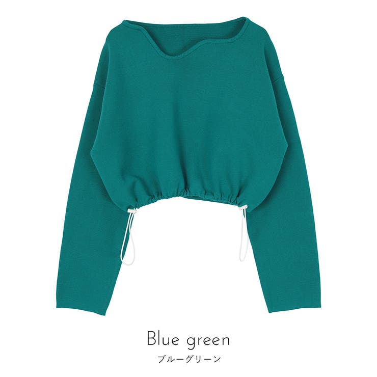 ウェーブネックライン裾ドロストショートニット【miette ミエット】 | titivate | 詳細画像4 