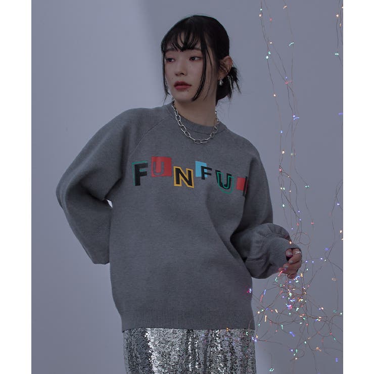 カラフルロゴプリントスウェットライクニット【miette ミエット】 | titivate | 詳細画像6 