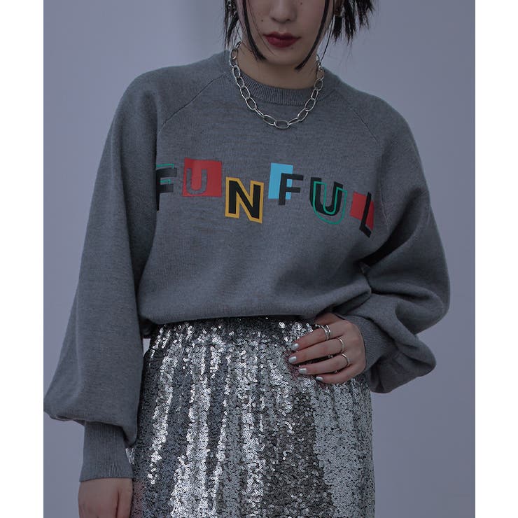 カラフルロゴプリントスウェットライクニット【miette ミエット】 | titivate | 詳細画像8 