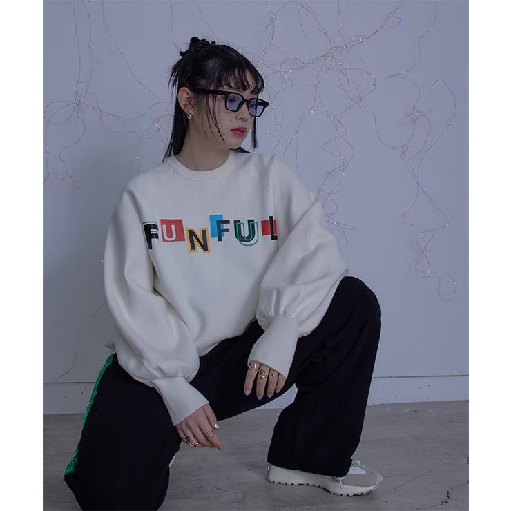 カラフルロゴプリントスウェットライクニット【miette ミエット】 | titivate | 詳細画像13 