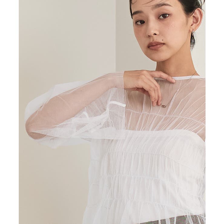 チュールシャーリングトップス【miette ミエット】 | titivate | 詳細画像10 