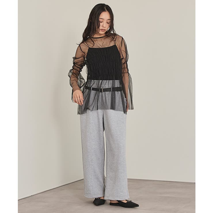 チュールシャーリングトップス【miette ミエット】 | titivate | 詳細画像11 