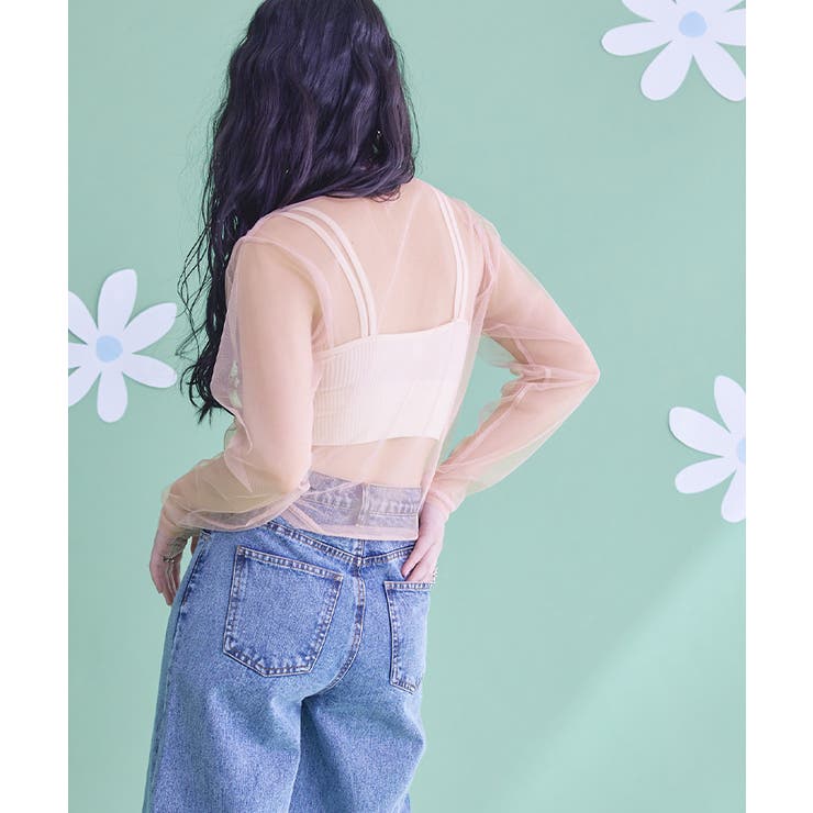 チュールフロントシャーリングトップス【miette ミエット】 | titivate | 詳細画像8 