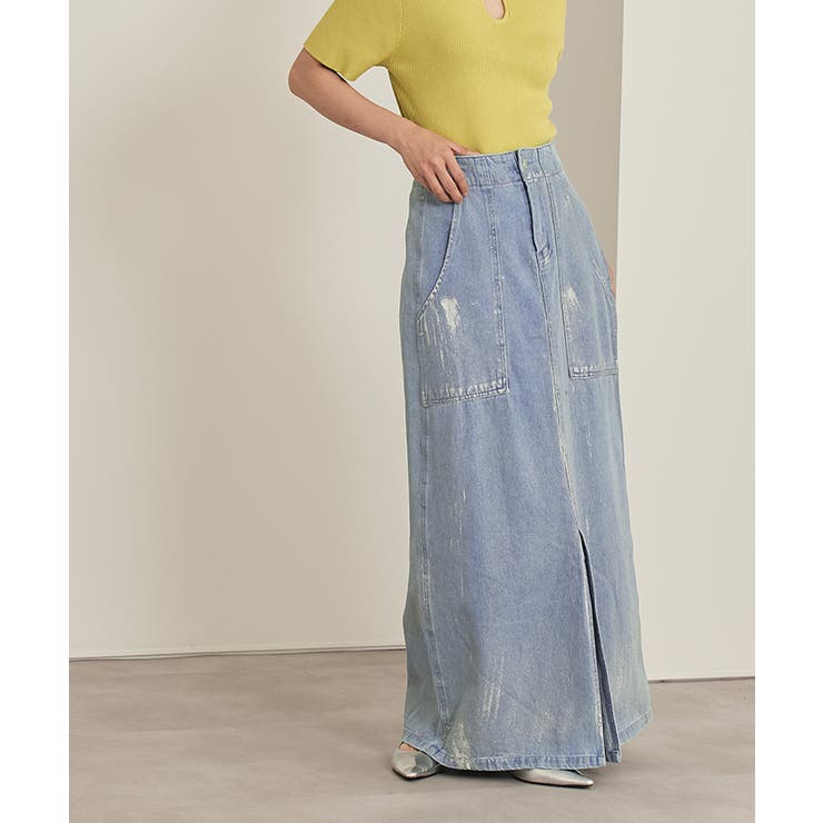 箔加工デニムベイカースカート【miette ミエット】 | titivate | 詳細画像6 