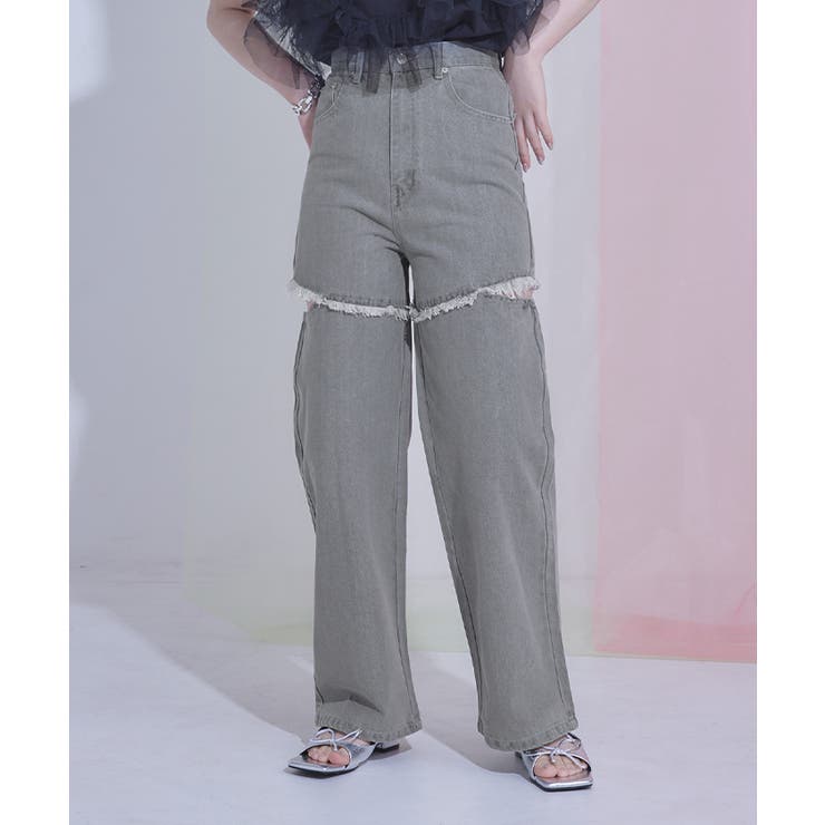 サイドスリットダメージデニム【miette ミエット】 | titivate | 詳細画像5 