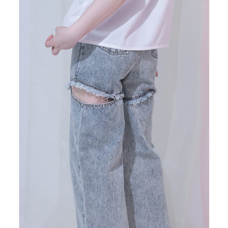 サイドスリットダメージデニム【miette ミエット】 | titivate | 詳細画像8 