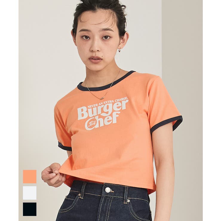 ロゴプリントクロップドTシャツ【miette ミエット】 | titivate | 詳細画像1 