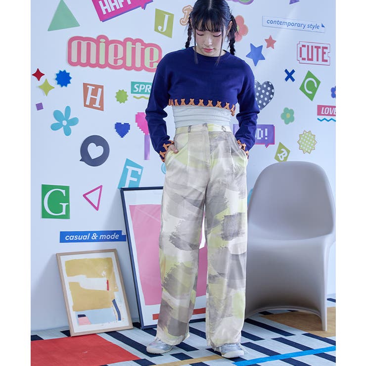 プリントワイドパンツ【miette ミエット】 | titivate | 詳細画像5 