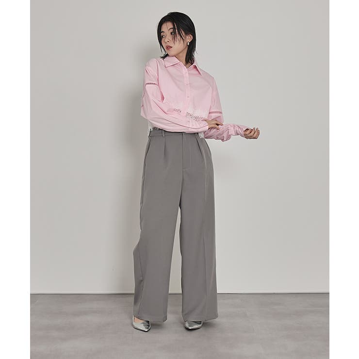 ヘムレースクロップドシャツ【miette ミエット】 | titivate | 詳細画像6 