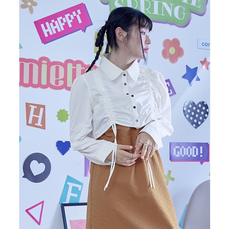 ドローストリングクロップドシャツ【miette ミエット】 | titivate | 詳細画像7 