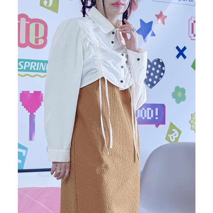 ドローストリングクロップドシャツ【miette ミエット】 | titivate | 詳細画像8 