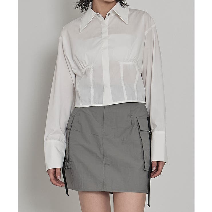 コルセットデザインクロップドシャツ【miette ミエット】 | titivate | 詳細画像6 