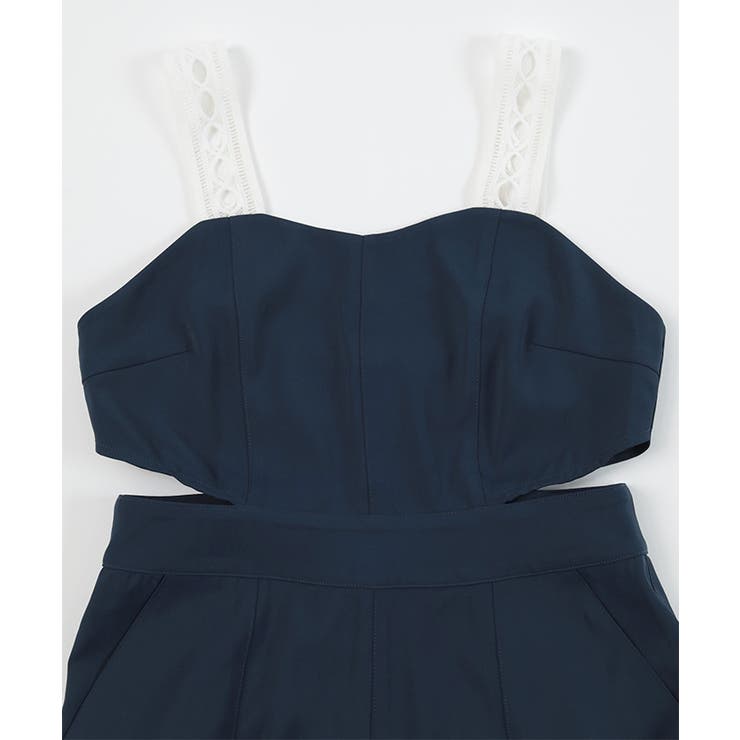 【美品】Weil Zheng タイダイ　ワンショルダーオールインワン ショルダーレースオールインワン【miette ミエット】[品番