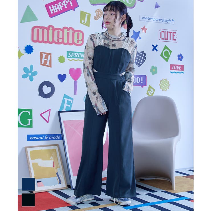 ワンショルダーオールインワン 新品】 moussy ワンショルダー オールインワン ブラック サイズ1