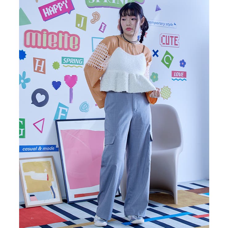 フラワーレース切替ボーダーロンT【miette ミエット】 | titivate | 詳細画像7 