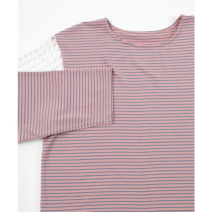 フラワーレース切替ボーダーロンT【miette ミエット】 | titivate | 詳細画像15 